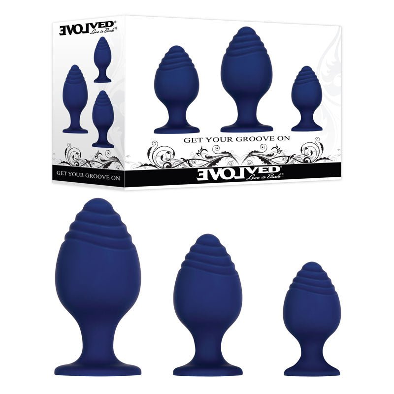 Get Your Groove on 3 Piece Silicone Anal Plug Set