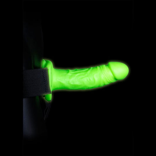 OUCH! Glow In The Dark Realistic 18 cm Strap-on Harness - The Pleasure Is Mine